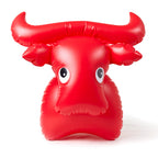 Inflatable buffalo, front view
