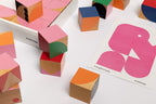 Wooden blocks and image template