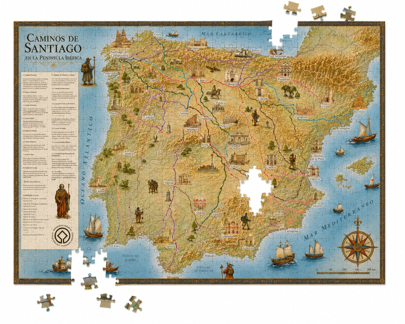 Puzzle Caminos de Santiago