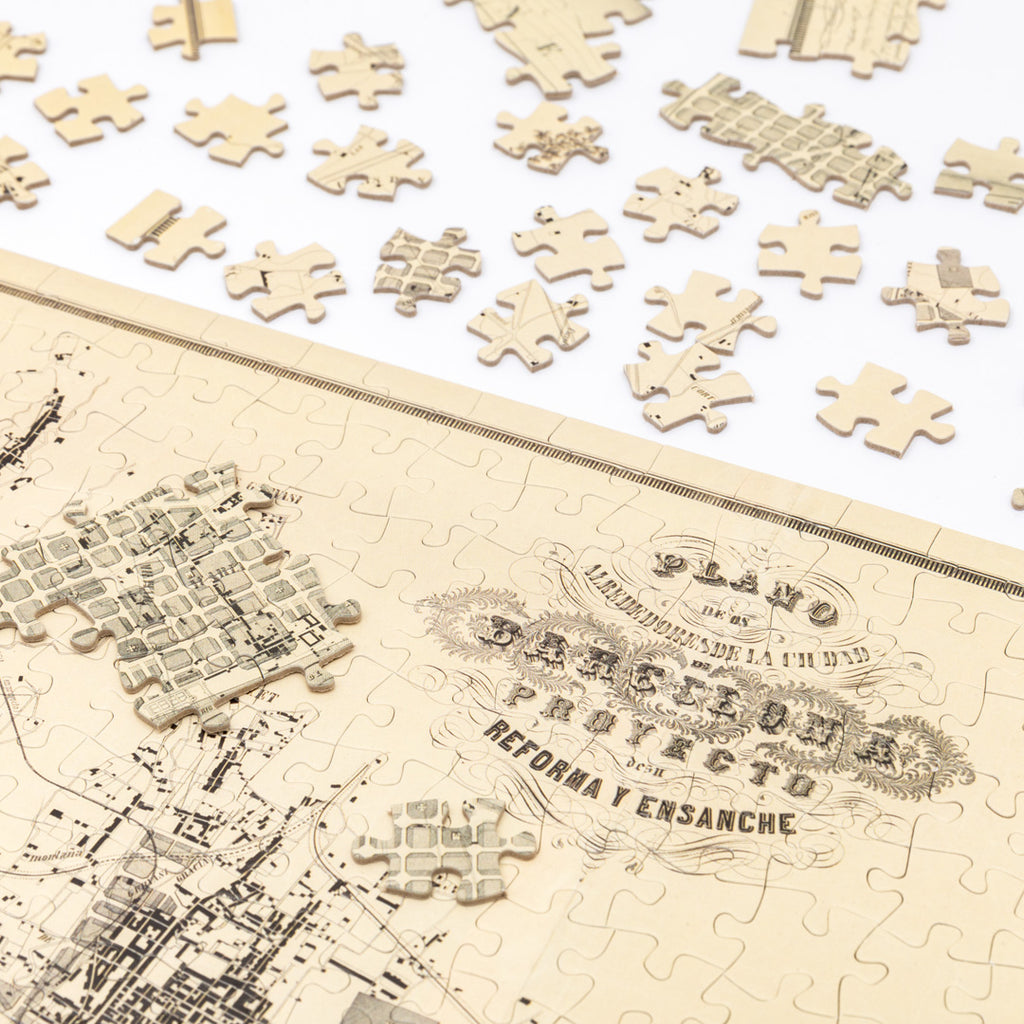 Barcelona puzzle pieces detail