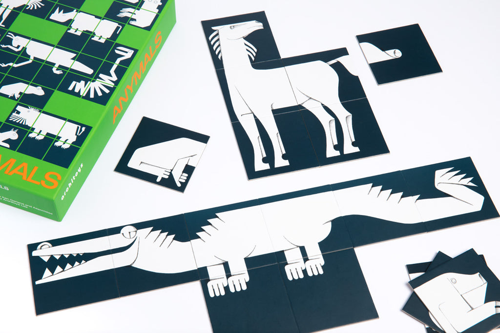 cards forming animals in the game Anymals