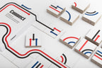 Connect cards in stacks, ready to be assembled