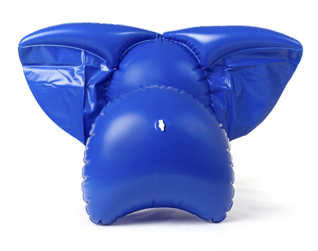inflatable elephant seen from behind