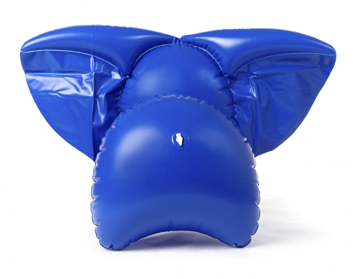 inflatable elephant seen from behind