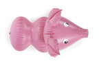 Inflatable pink pig seen from above