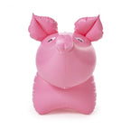 Inflatable pink pig, front view