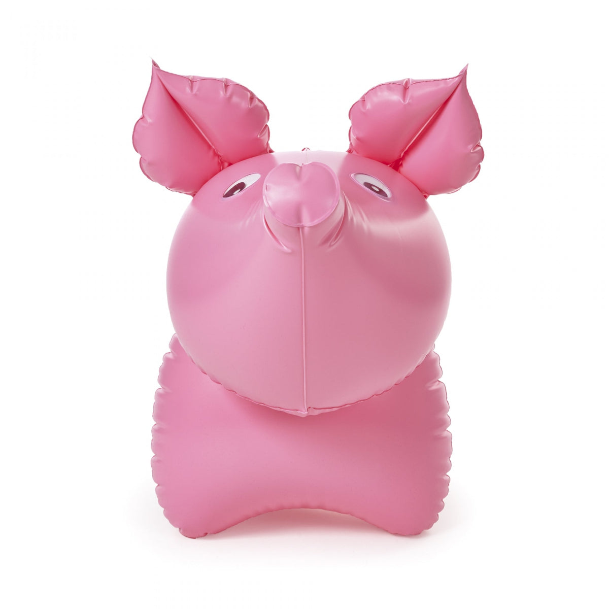 Inflatable pink pig, front view