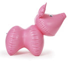 Inflatable pink pig in profile