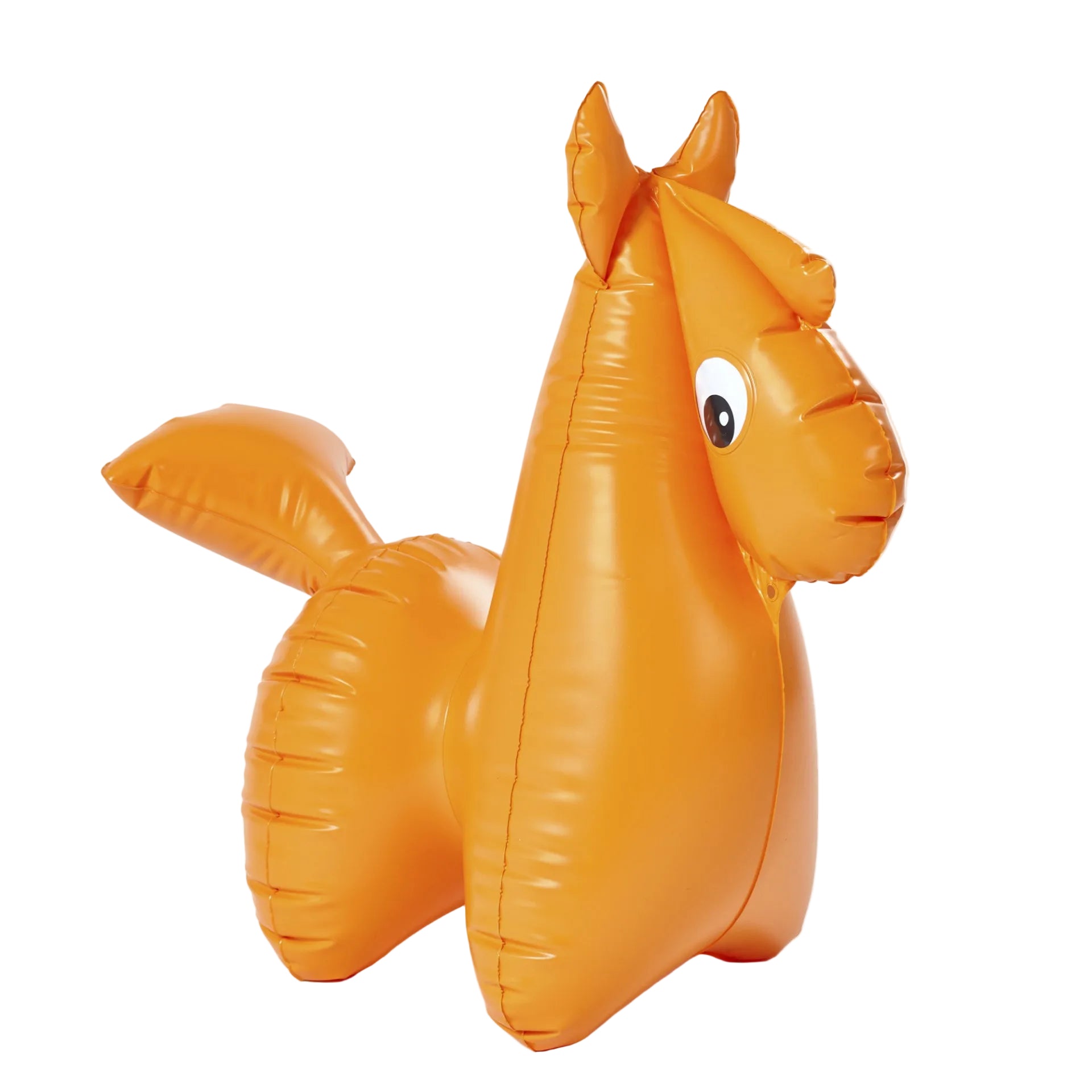 orange inflatable pony