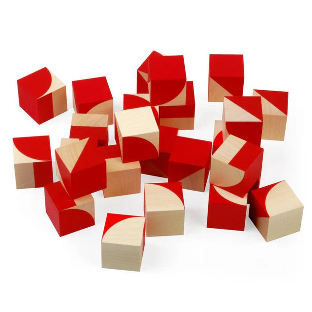 ornamental wooden pieces with red paintings