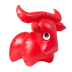 red inflatable buffalo